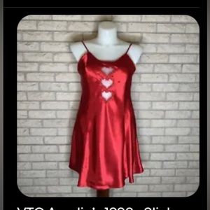 VTG Amelia’s 1990s Slinky Red Liquid Satin Slip Dress